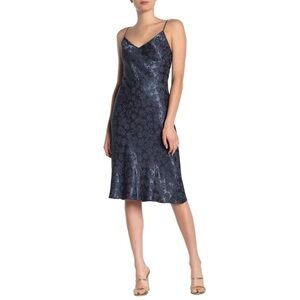 NWT RAG & BONE Astrid Floral Midi Slip Dress Navy Sz 2